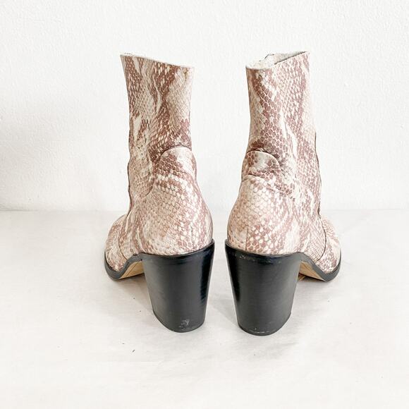 Dolce Vita Samie Snakeskin Leather Bootie 6.5 - Picture 4 of 13